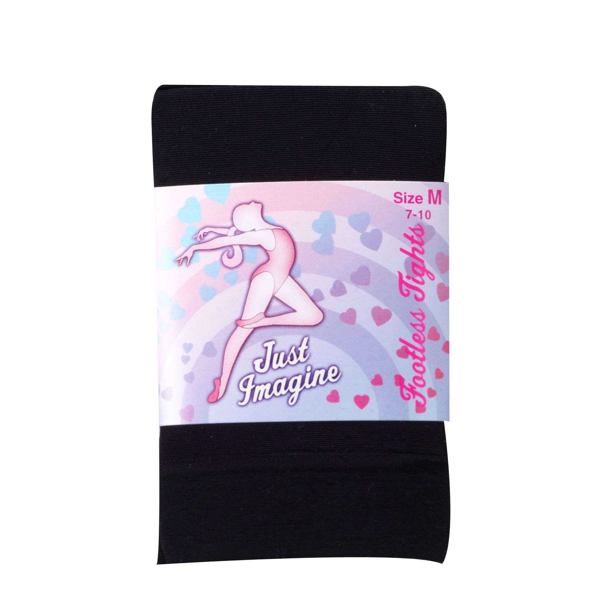 Just Imagine Girl's Footless Tights, Size: Small, Black Just Imagine Girl's Footless Tights, Size: Small, Black