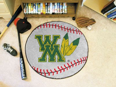 Fanmats College of William & Mary Baseball Rugs 29" diameter