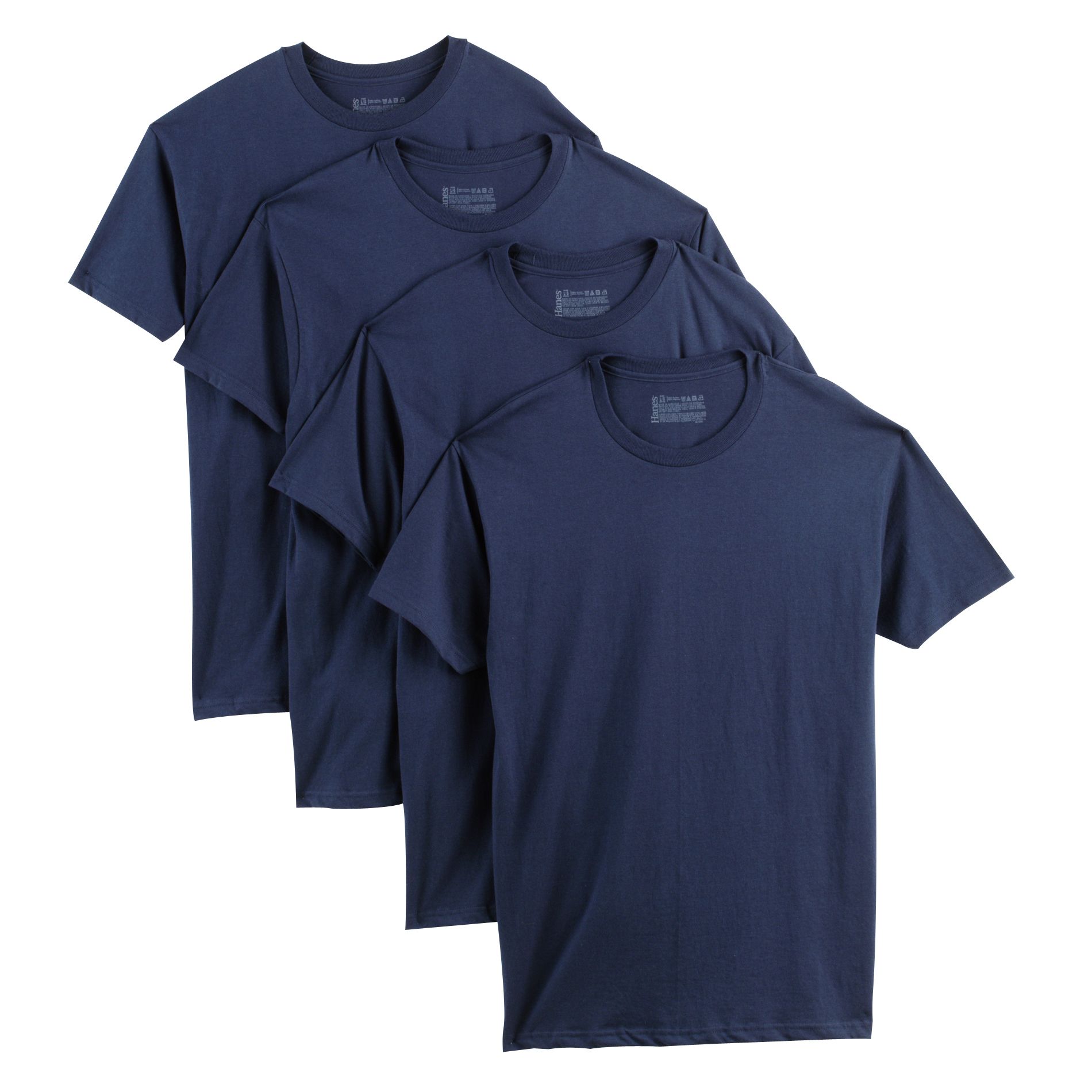 Hanes Men's 4-Pack Dyed Crew T-Shirts