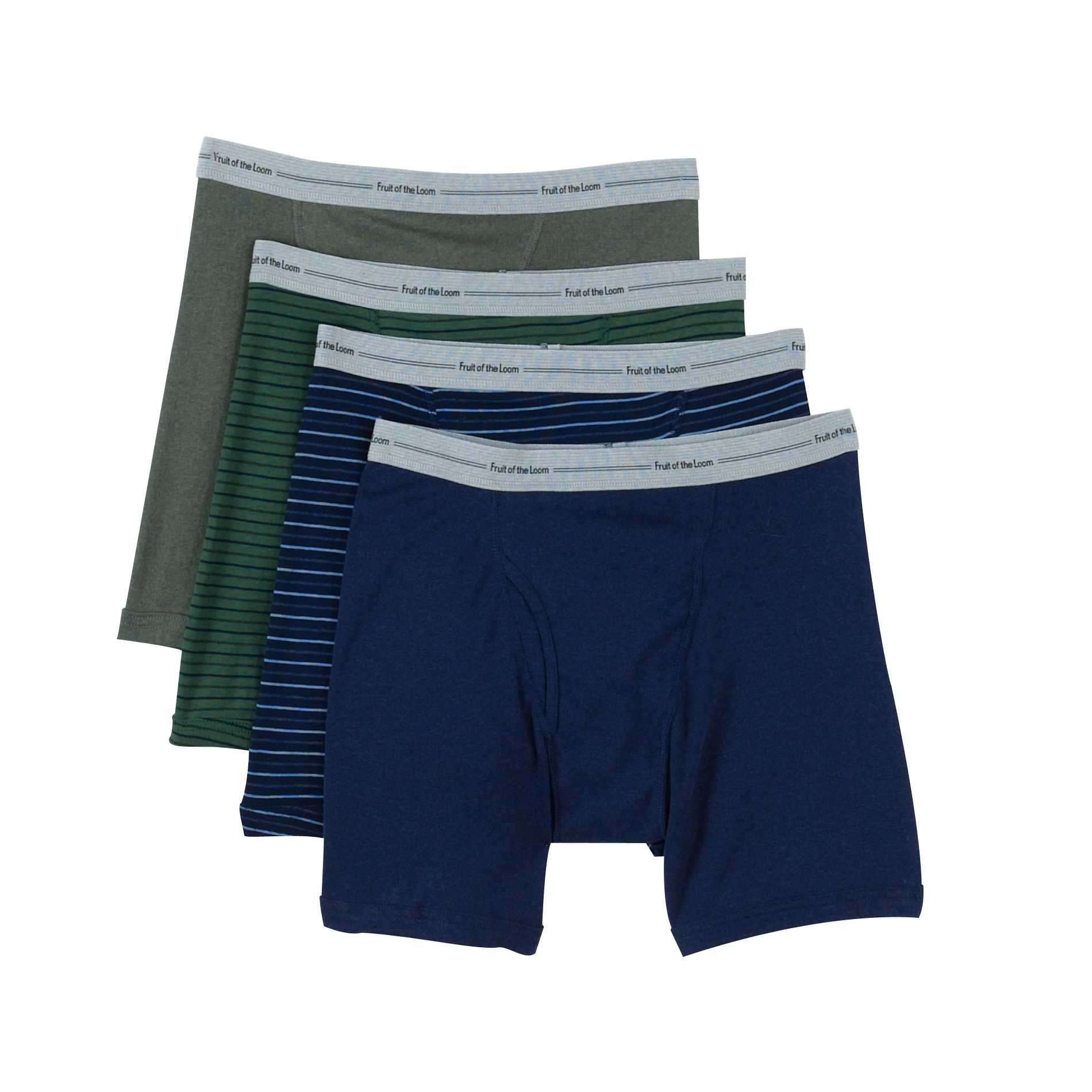 Fruit of the Loom Men's 4Pack Striped Boxer Briefs