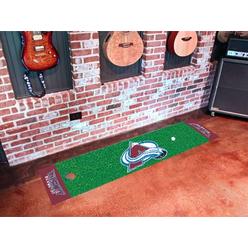 FANMATS 10619 Colorado Avalanche Putting Green Mat - 1.5ft. x 6ft.