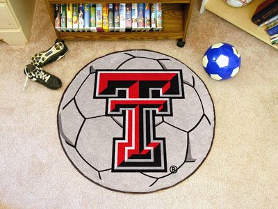 Fanmats Texas Tech Soccer Ball Rug 29" diameter