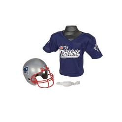 Franklin Sports NFL New England Patriots Kids Football Helmet and Jersey Set - Youth Football Uniform Costume - Helmet, Jersey, 