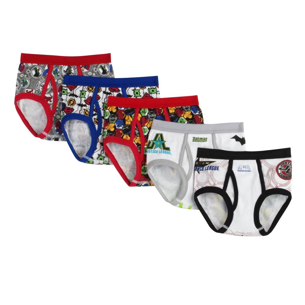Warner Brothers Boy's Justice League 5 Pair Briefs Prints May Vary