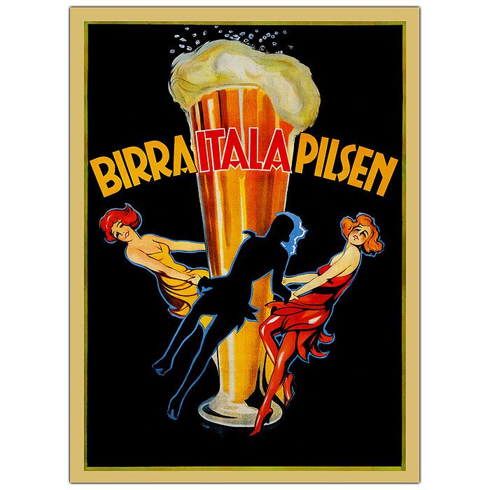 Trademark Global 35x47 inches "Birra Itala Pilsen"-Framed