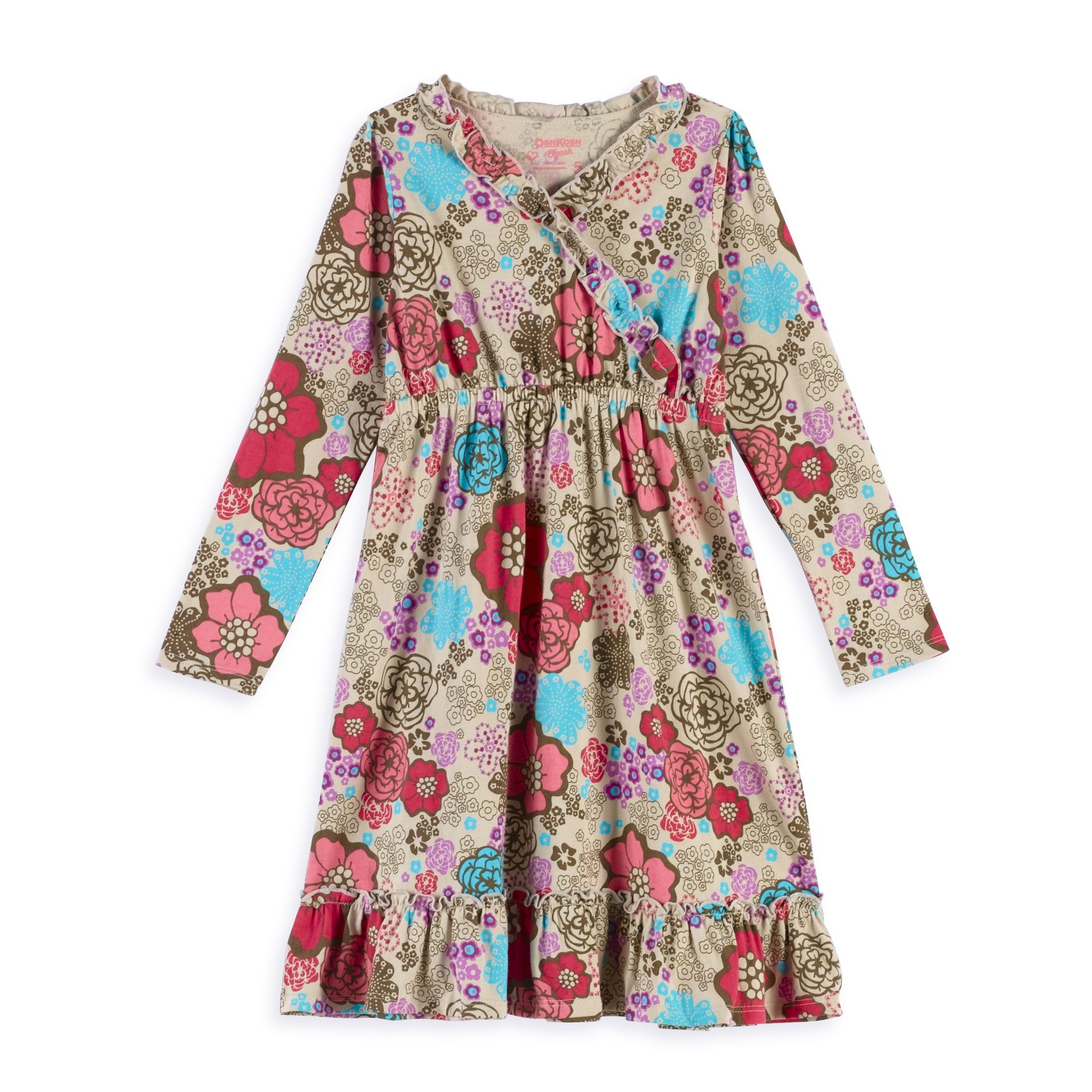 OshKosh Girl&#39;s 4-6x Floral Knit Dress