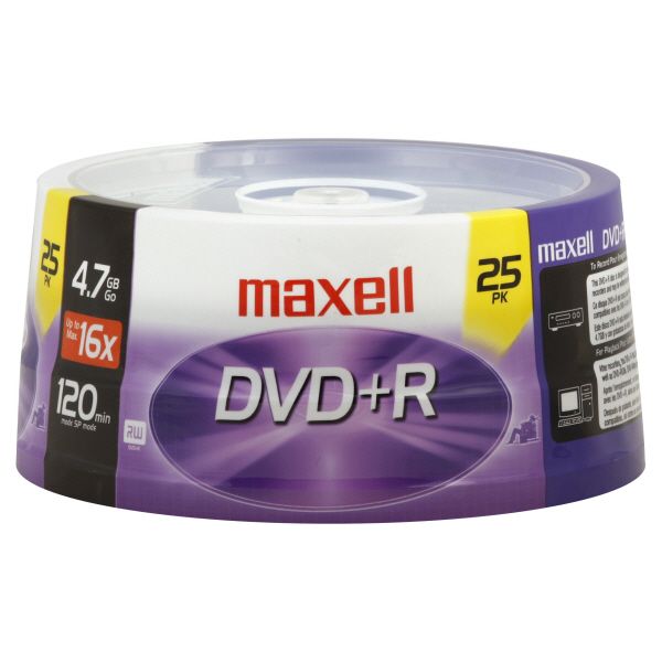 Maxell 25 pk. DVD+R Blank Media