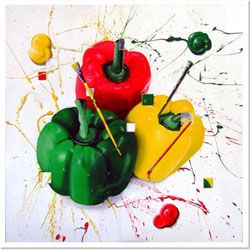 Trademark Global 18x24 inches "Peppers of Color" by Roderick Stevens