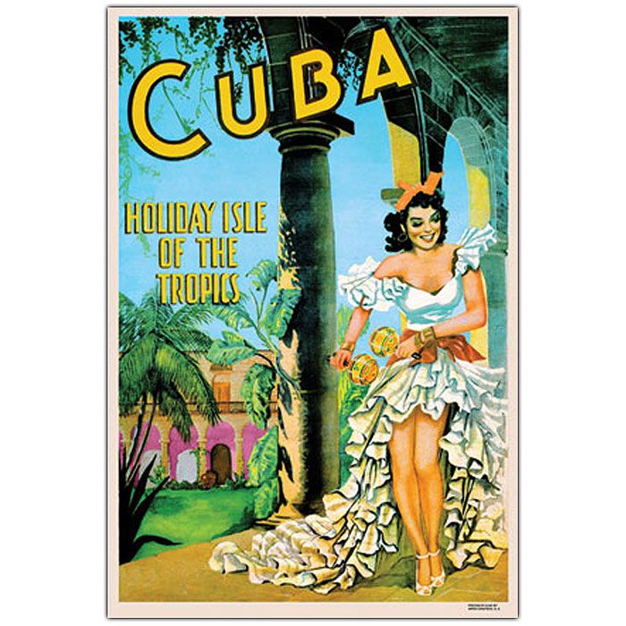 Trademark Global 22x32 inches "Cuba Holiday Isle"