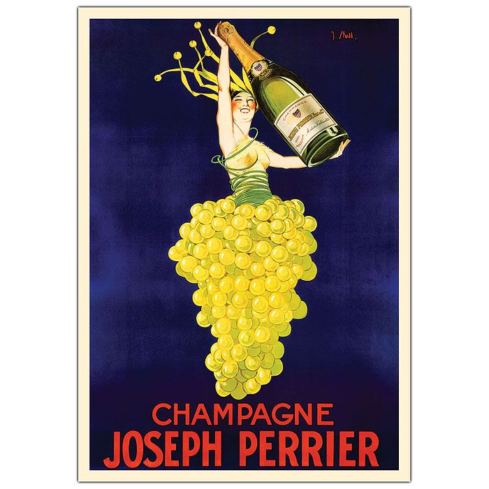Trademark Global 18x24 inches "Champagne" by Joseph Perrier-Framed