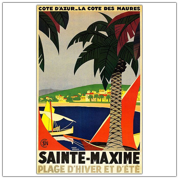 Trademark Global 24x32 inches "Sainte Maxime" by Roger Broders