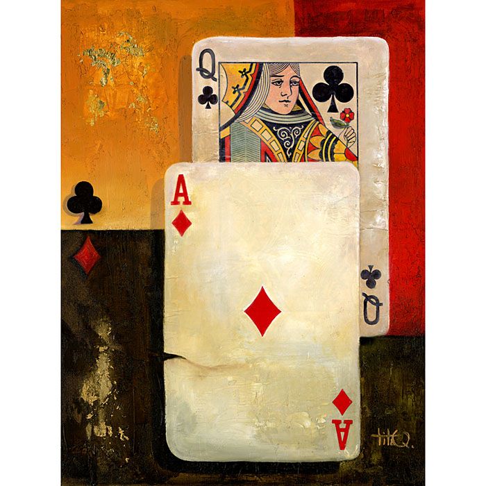 Trademark Global 18x24 inches "Poker Queen" on Canvas