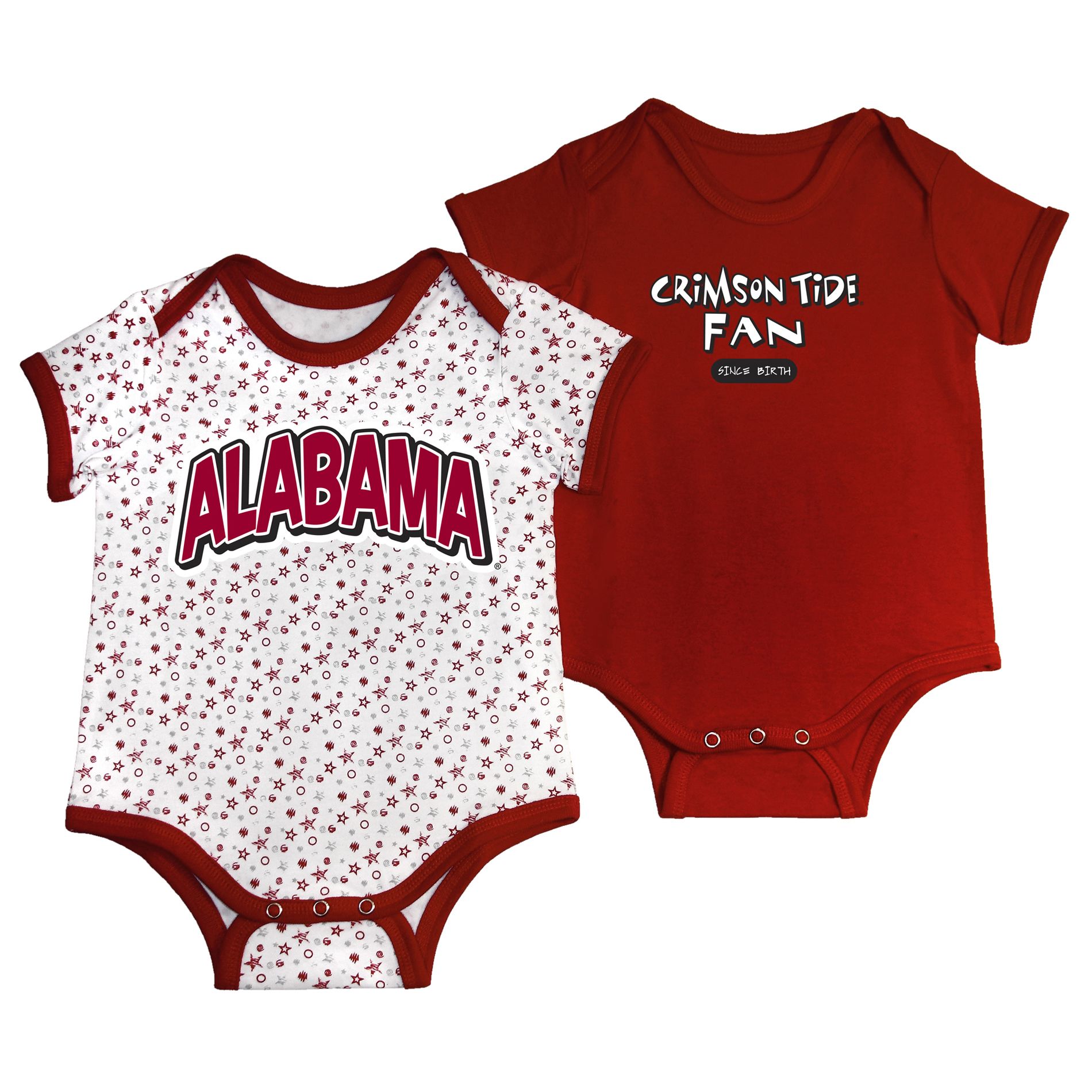 Newborn & Infant Boy's Alabama-Crimson Tide Pro Edge Collegiate 2 Piece Bodysuit