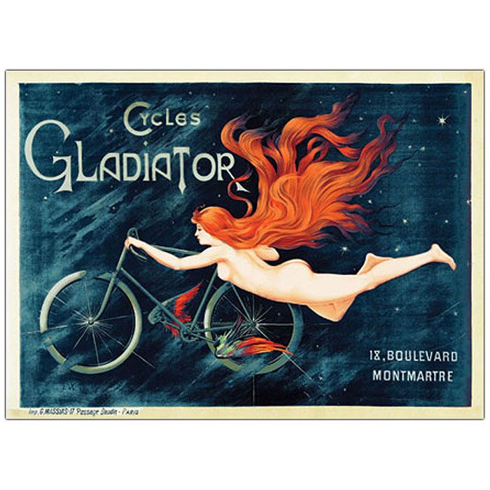 Trademark Global 14x19 inches "Cycles Gladiator" by Georges Massias-Framed