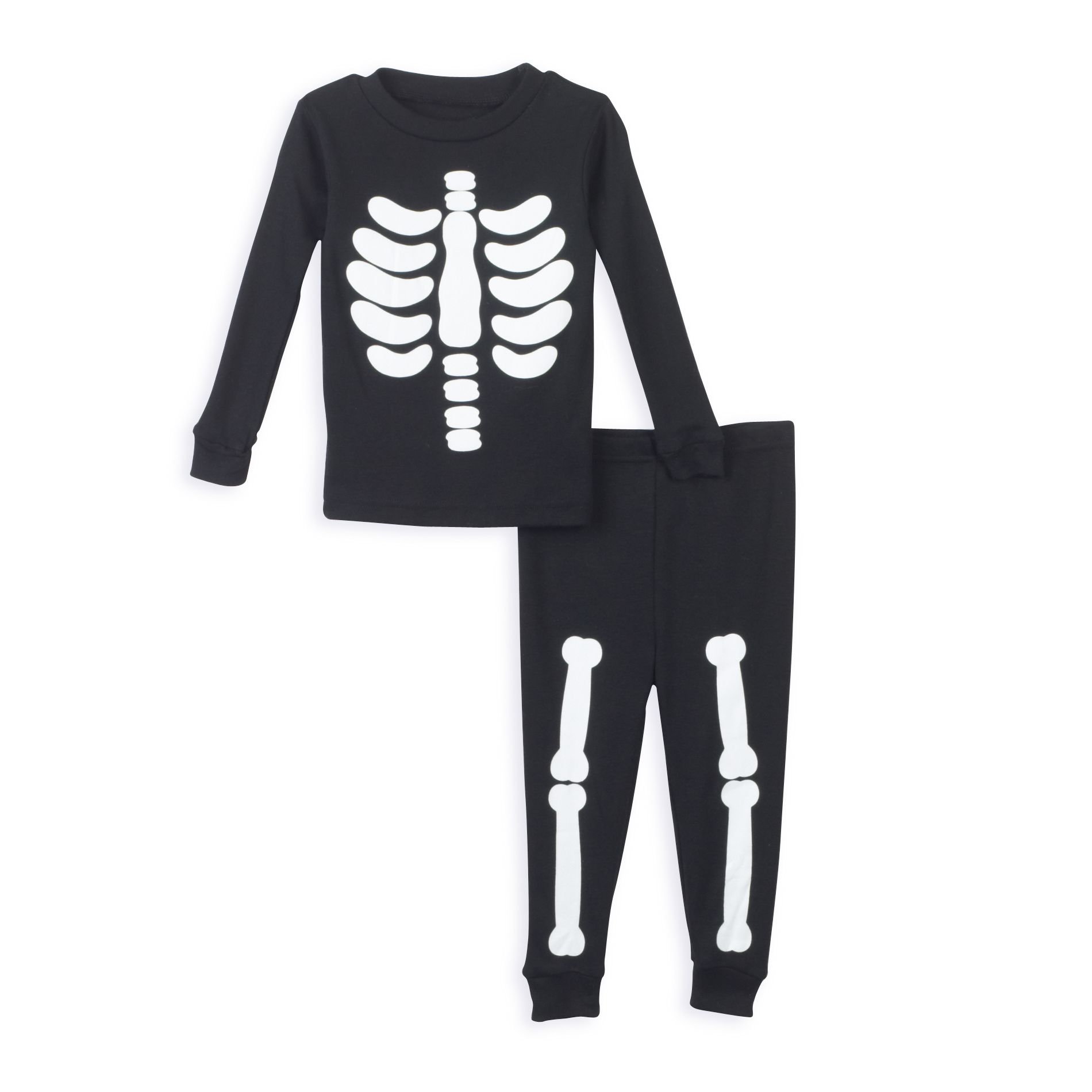 Halloween Toddler Unisex Tight Fit Skeleton Pajamas