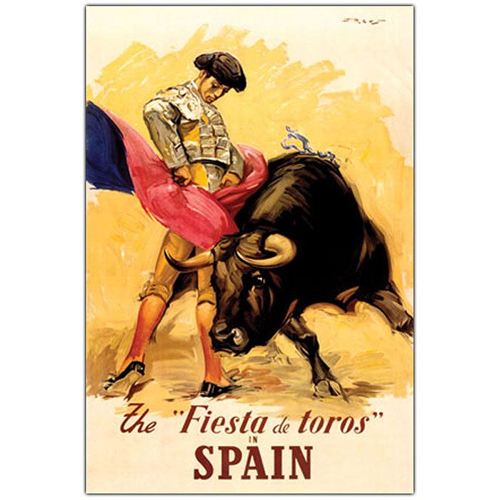 Trademark Global 35x47 inches "The Fiesta de Toros Spain"