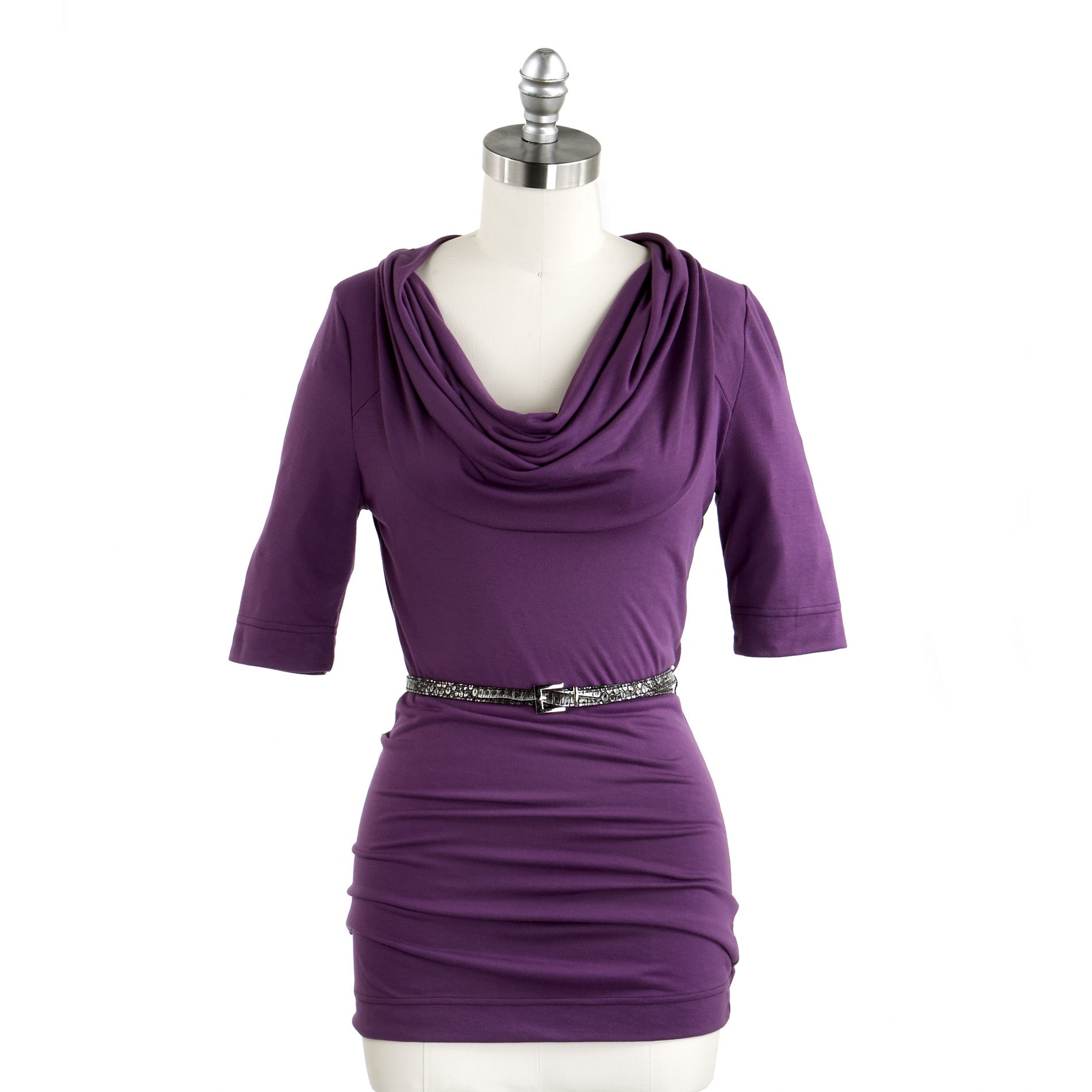 It's Our Time Cowl Neck Tunic with Belt