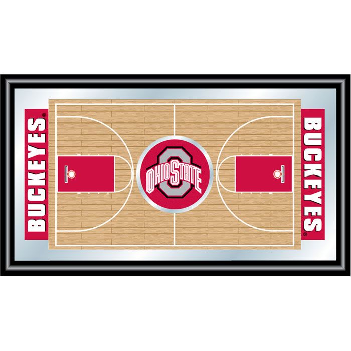 Trademark Ohio State Framed Basketball Court Mirror
