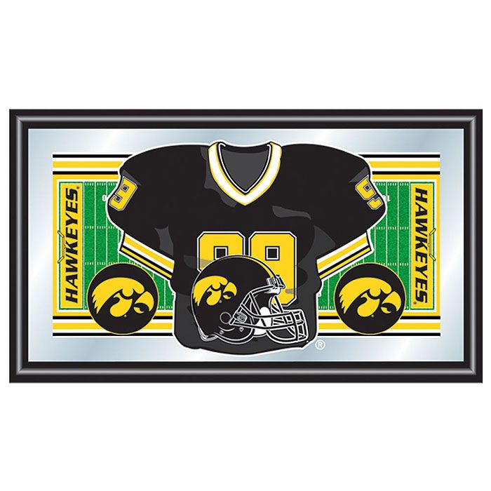 Trademark University of Iowa Football Framed Jersey Mirror