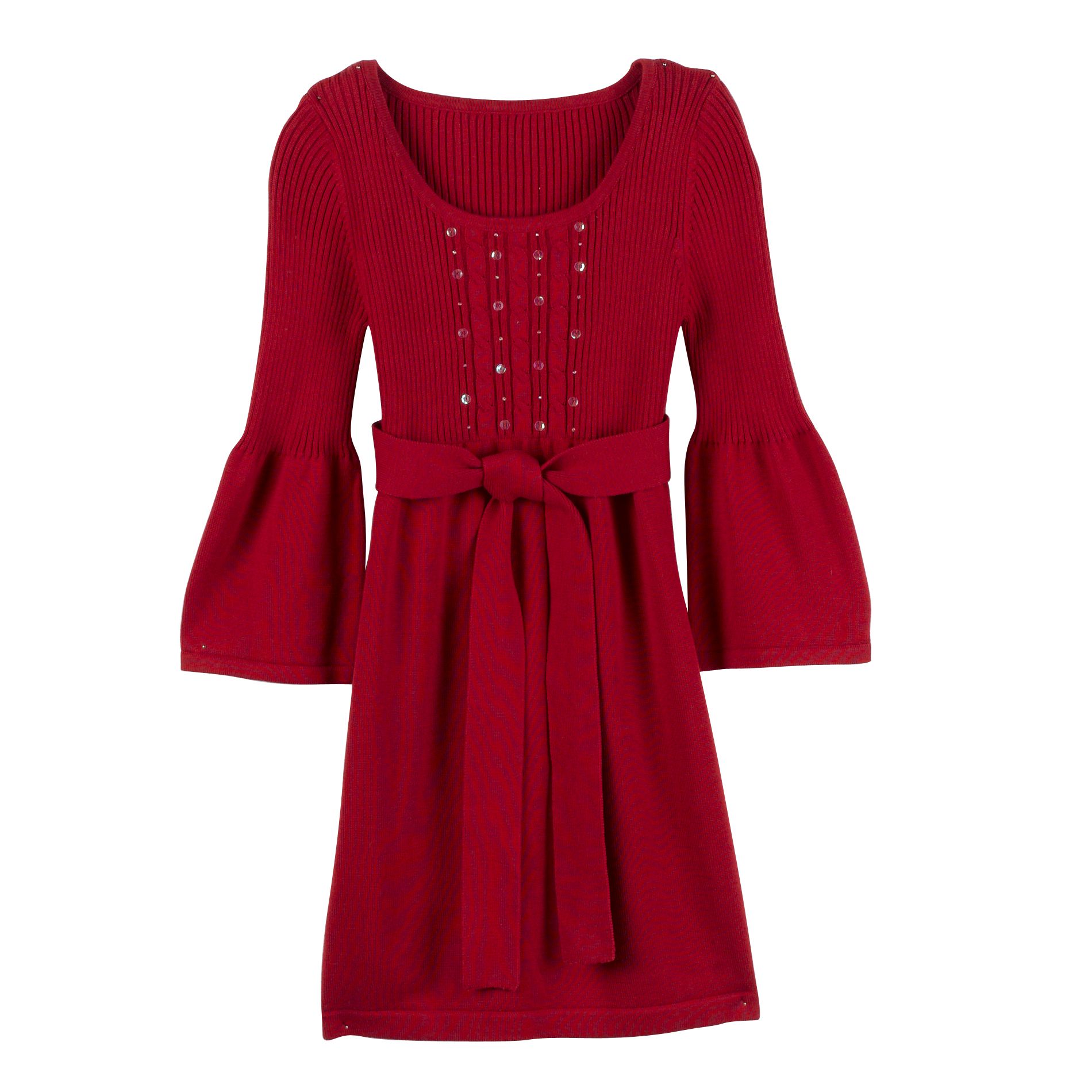 Route 66 Girl&#39;s Belted Sweater Dress