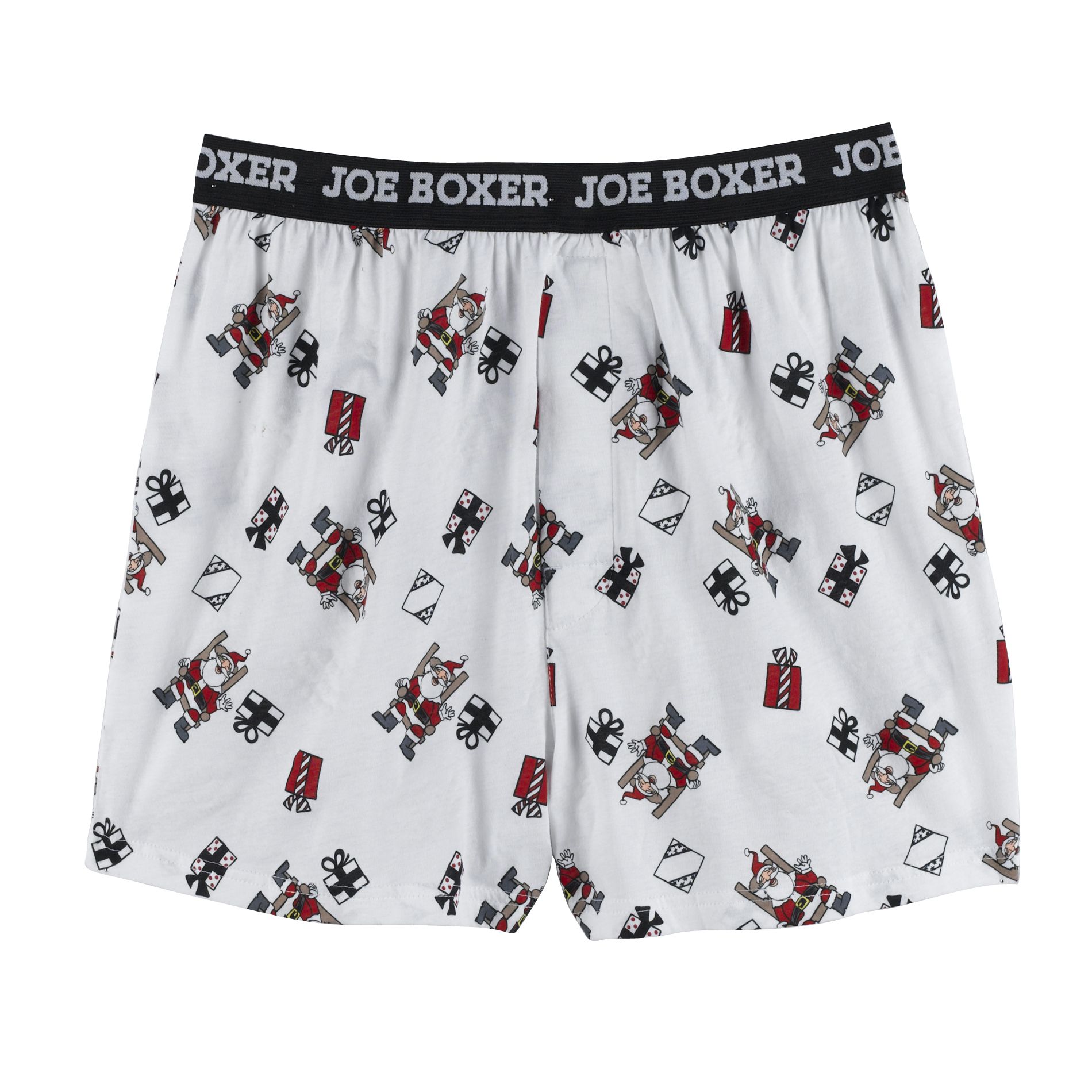 Joe Boxer Men's Sit in. Santas Lap Print Boxers