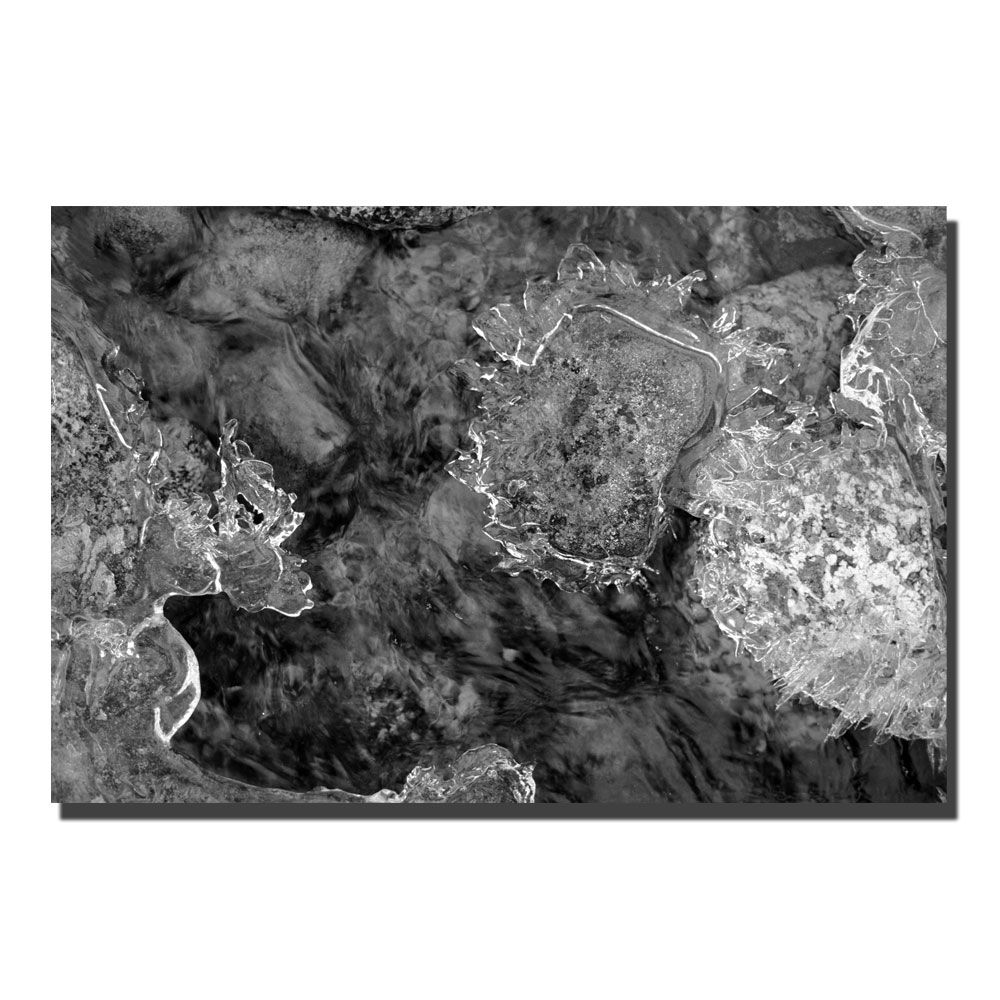 Trademark Global Kurt Shaffer 'Water Rocks and Ice' 16" x 24" Canvas Art