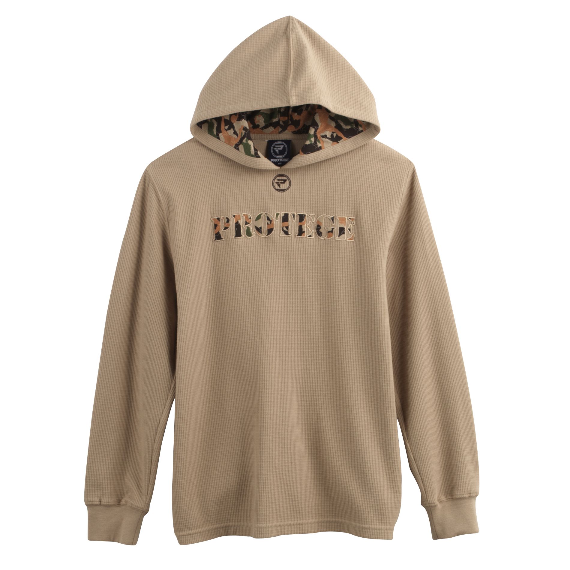 Protege Boy&#39;s Long Sleeve Camouflage Logo Graphic Hoodie