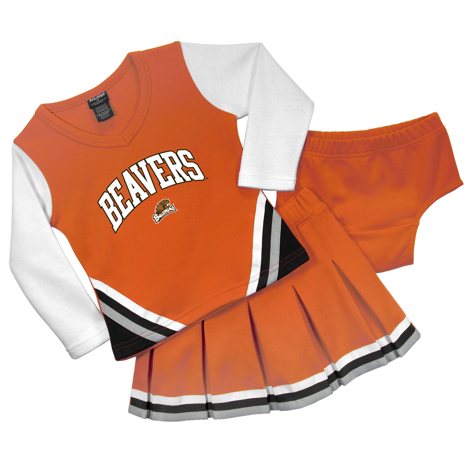 Newborn Girl&#39;s Oregon State Beavers 3 Piece Cheerleader Set