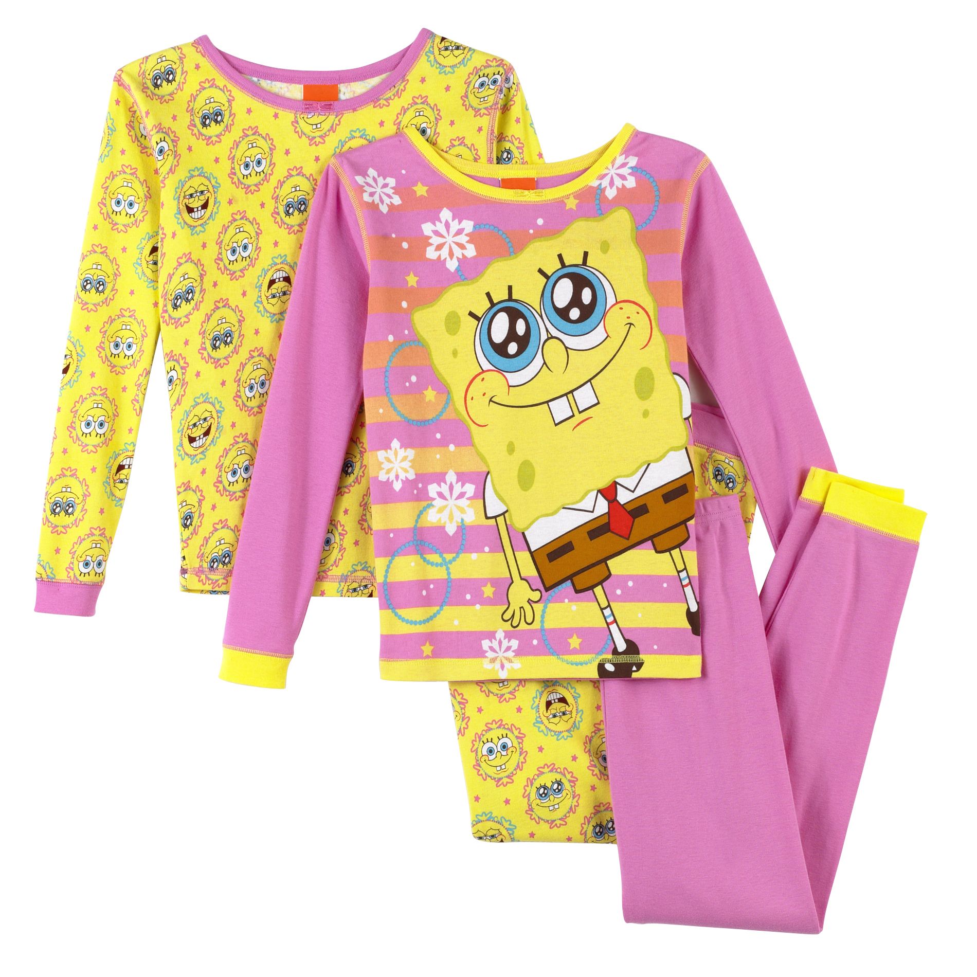 Nickelodeon Girl&#39;s 4 Piece Long Sleeve Pajama Set