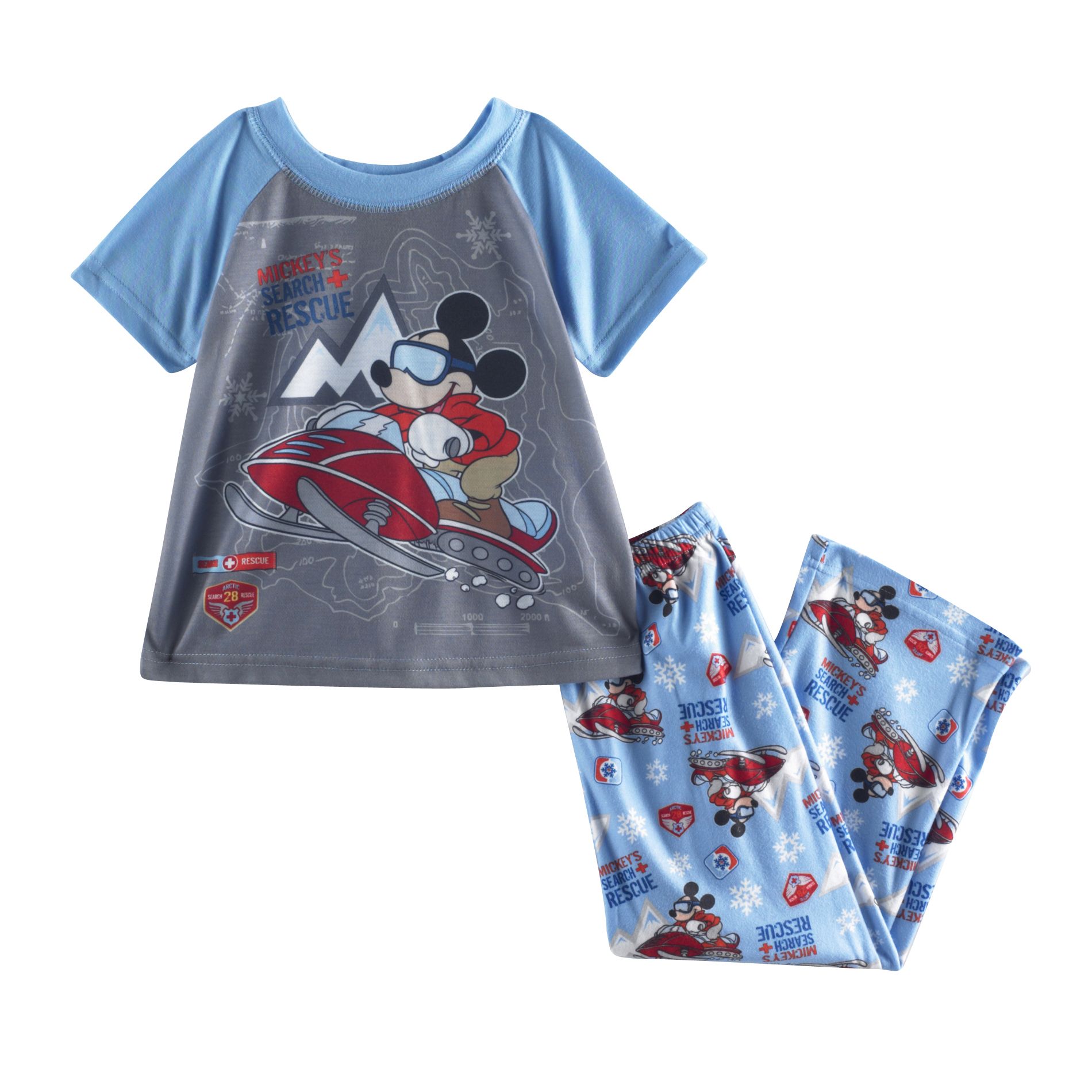 Disney Toddler Boy&#39;s Long Sleeve 2 Piece Search Rescue Pajama Set