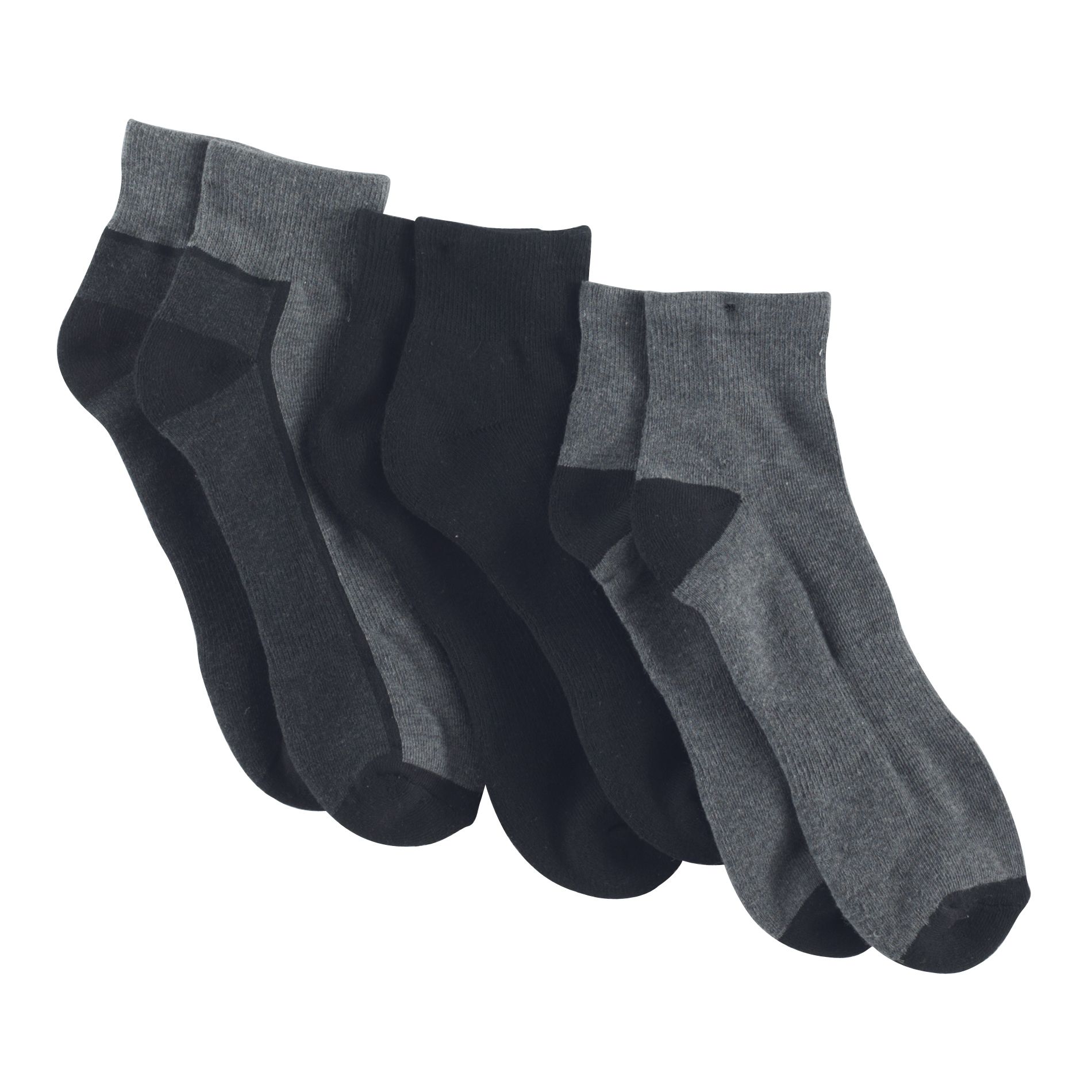 Athletech Men's 3-Pack Color Block Sports Quarter Socks