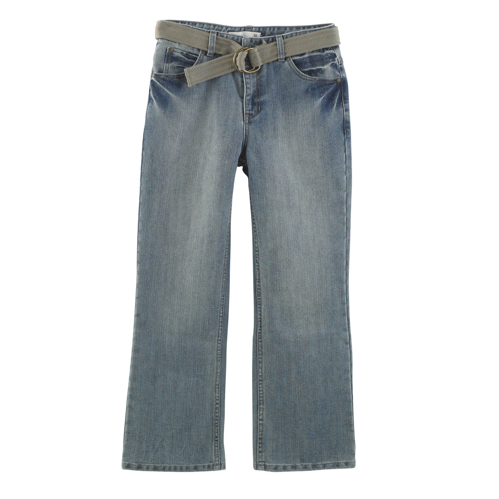 Route 66 Boy's Bootcut Jeans With Belt