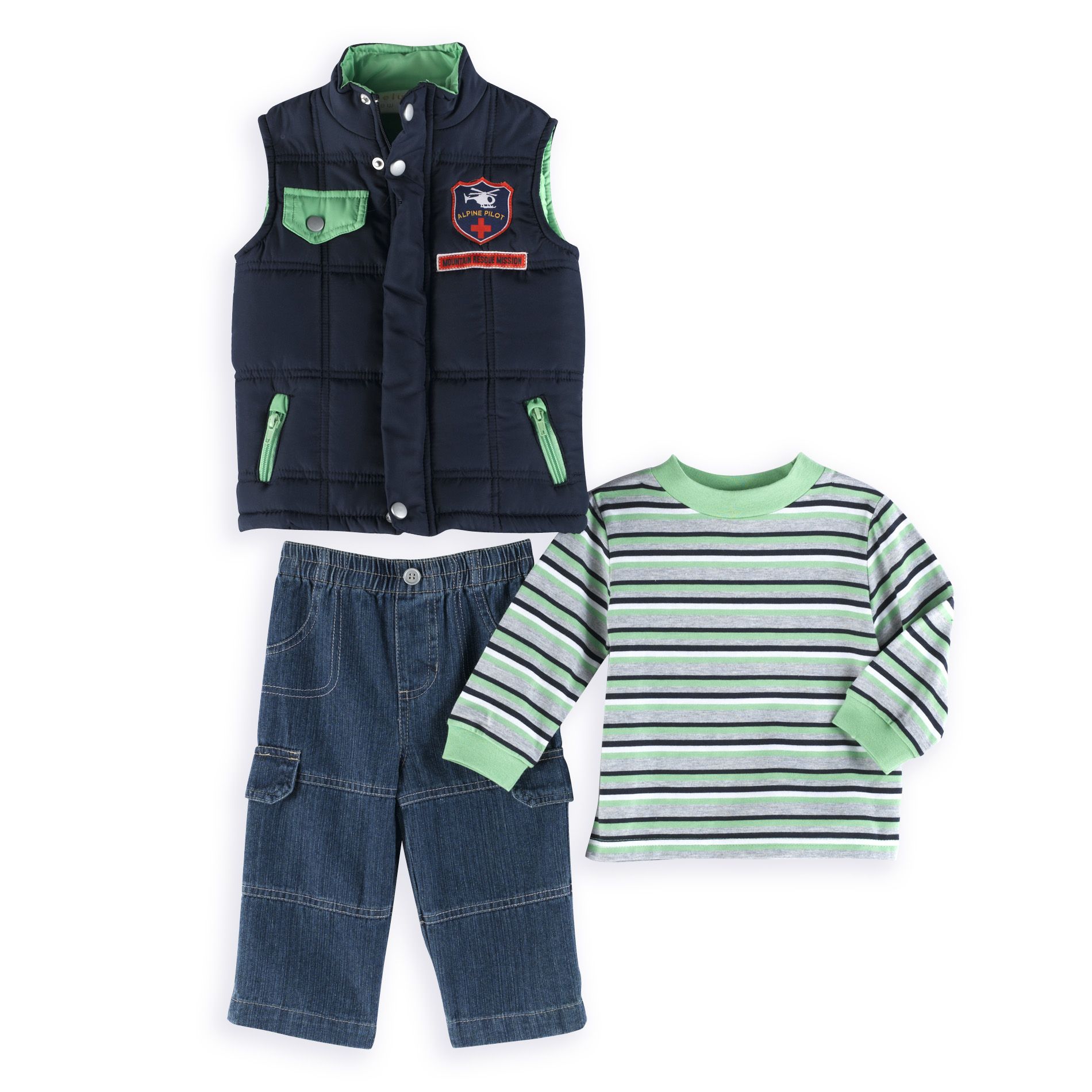 Beluga Infant Boy&#39;s 3 Piece Vest Set