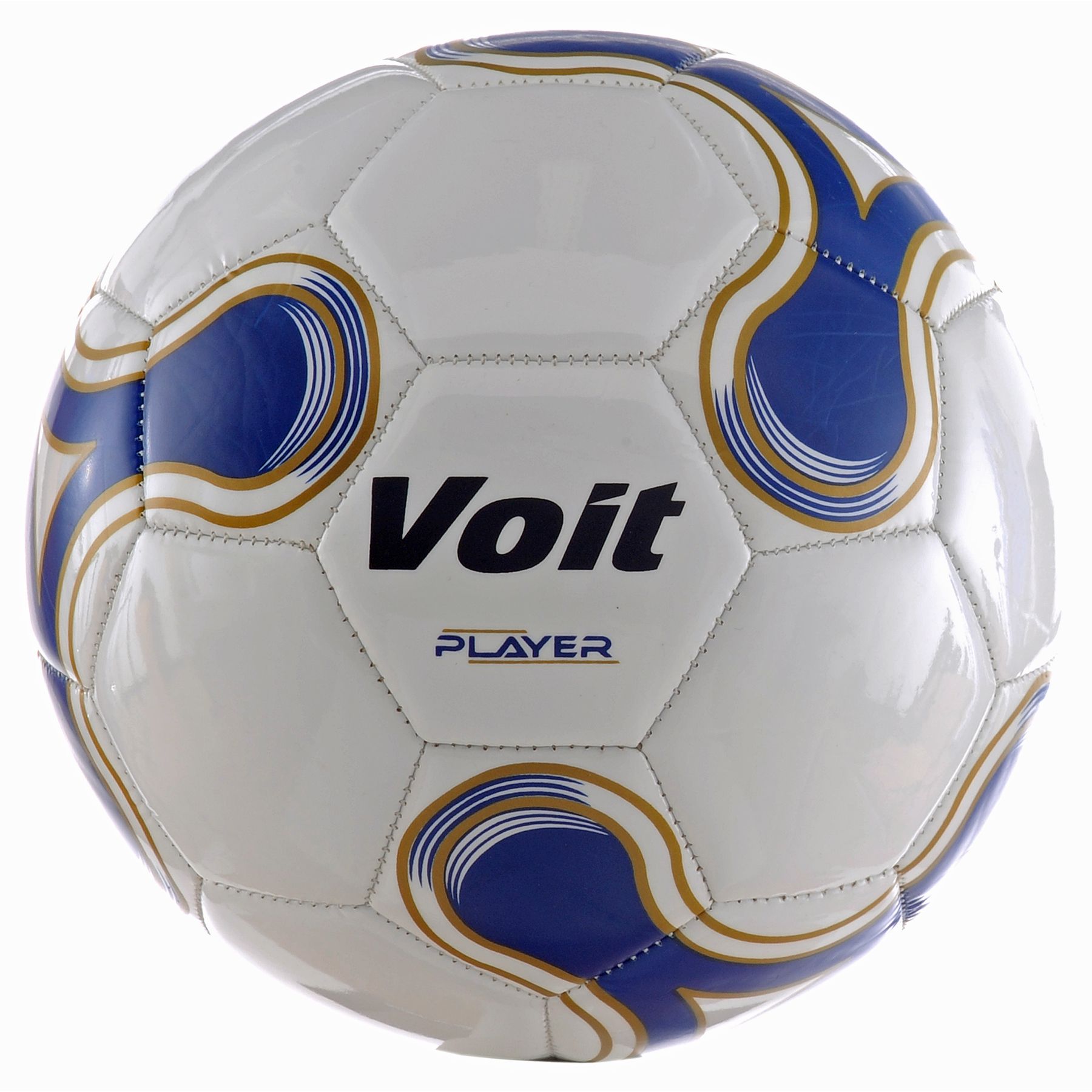 Voit Player Official Size 5 Soccer Ball White/Blue Graphic