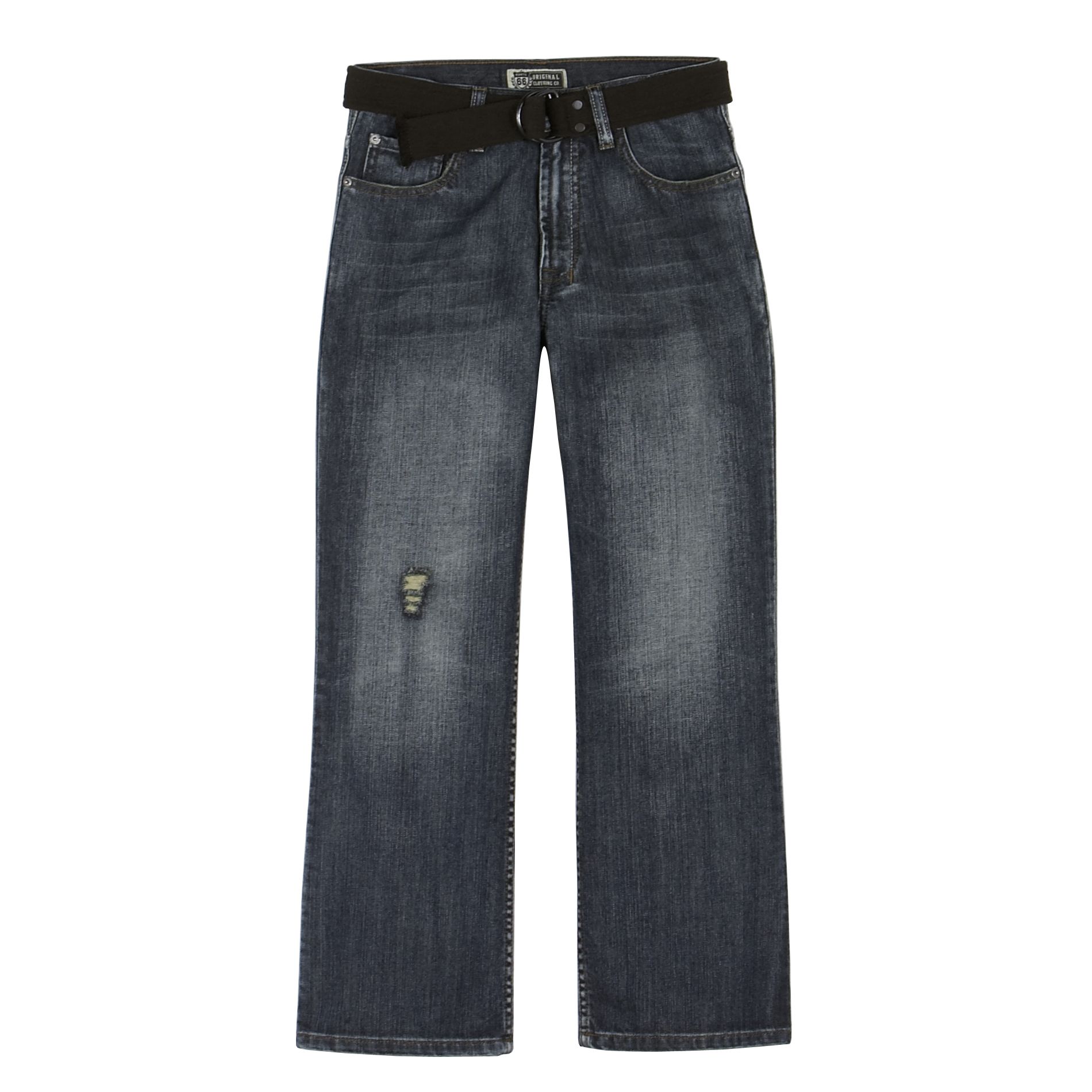Route 66 Boy&#39;s Techno Bleach Lines with Belt Jeans