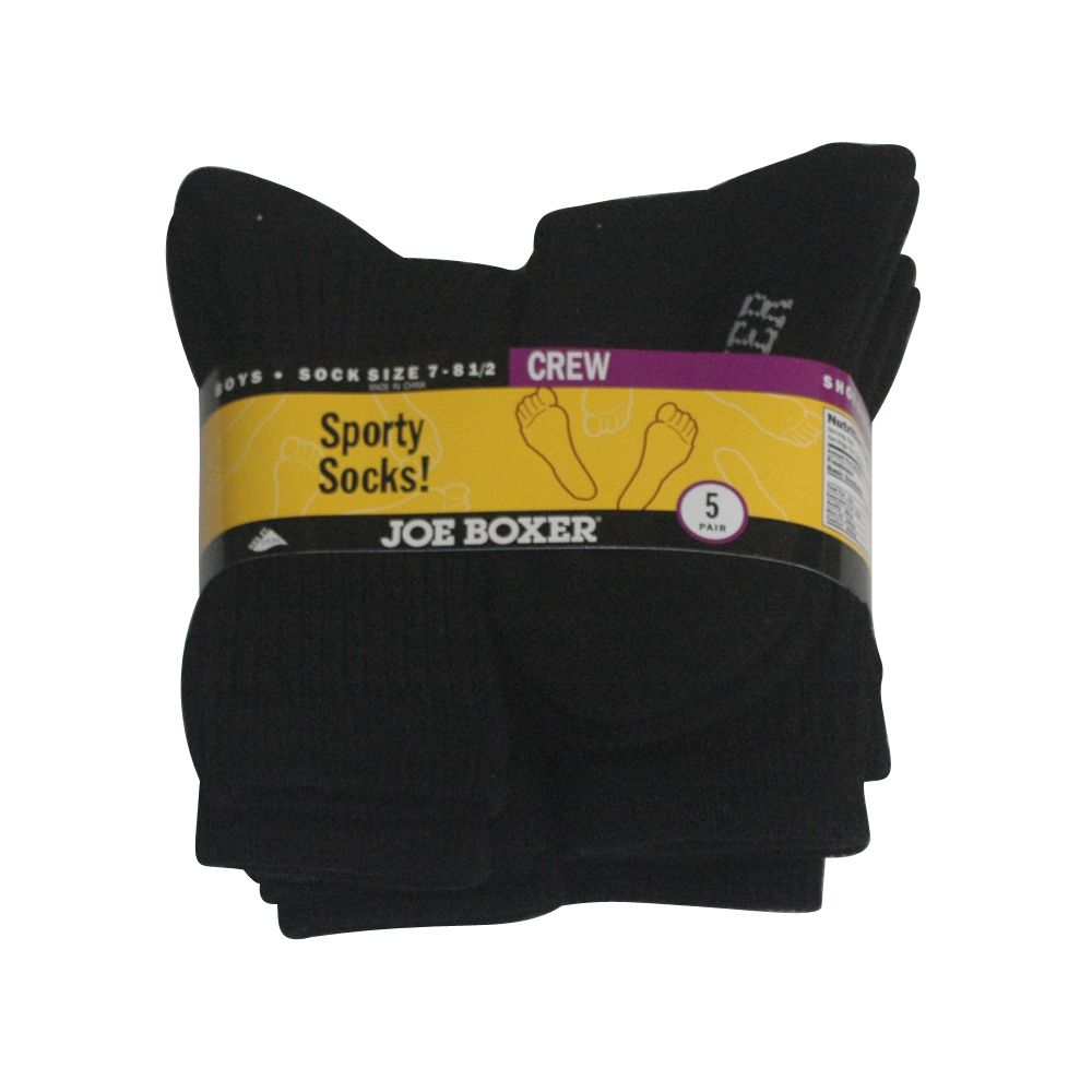 Joe Boxer Boy's 5Pk Crew Socks