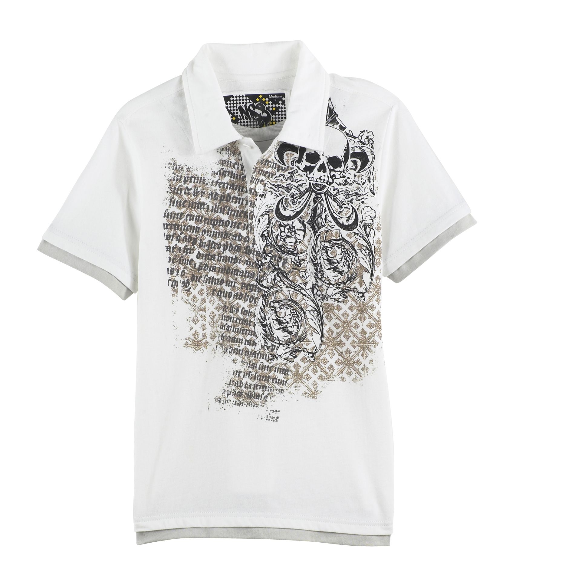 NSS Boy&#39;s Polo Skull Graphic Shirt