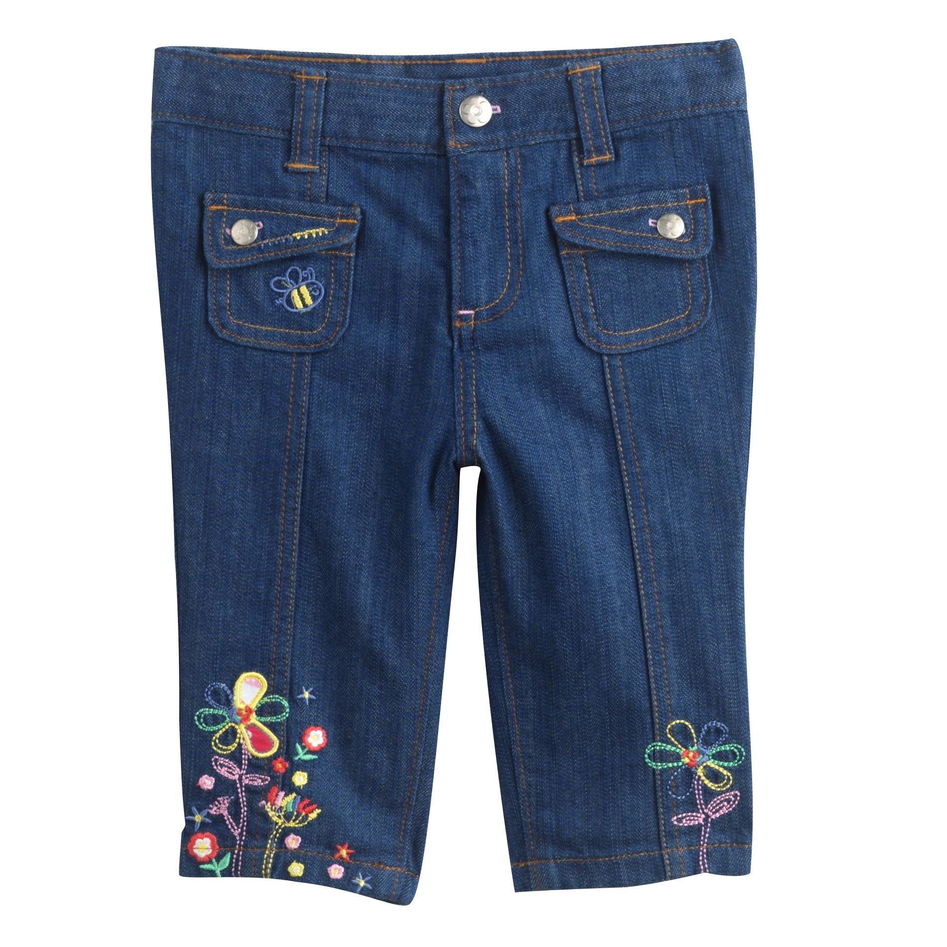 WonderKids Infant Girl's Fashion Denim Capri Jeans