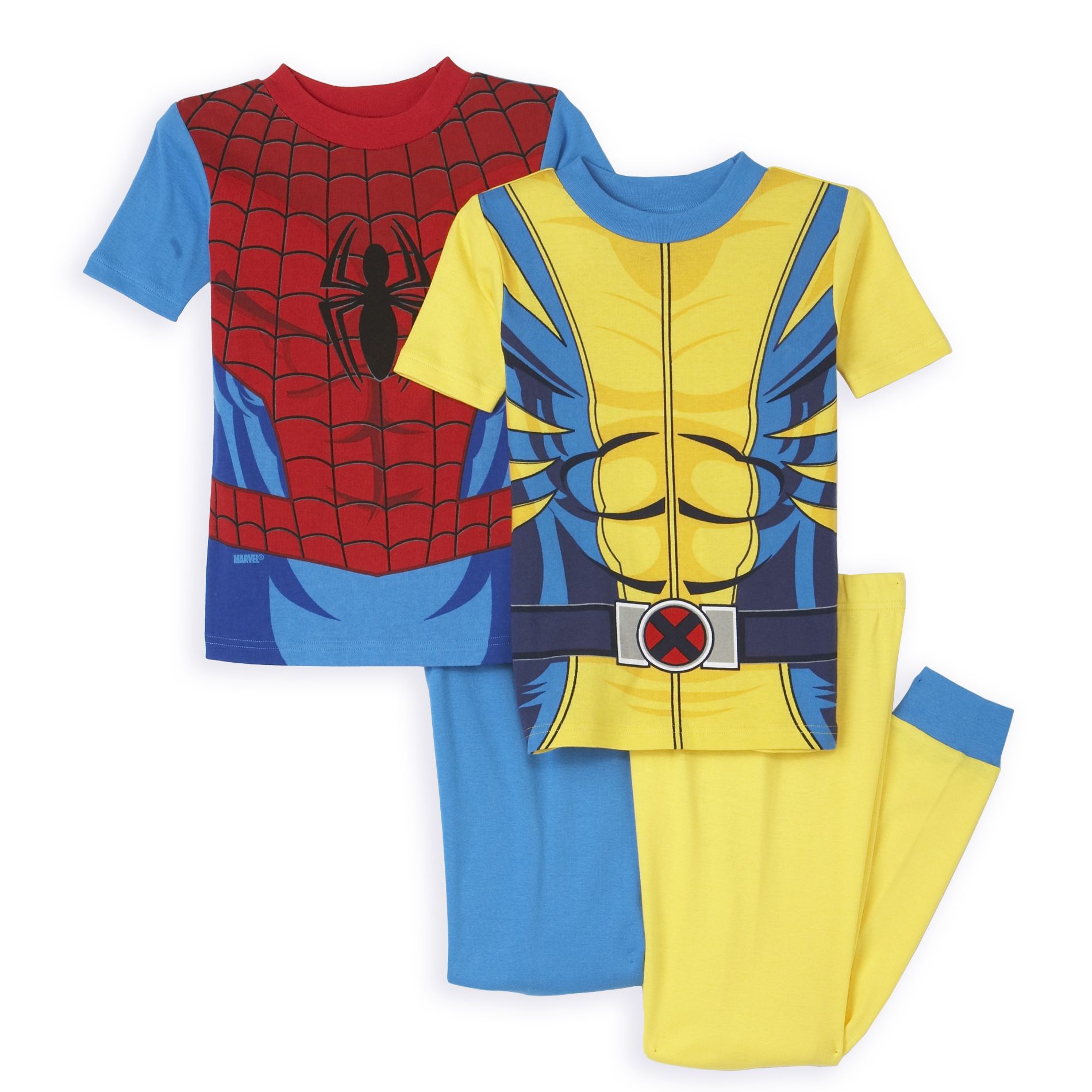 Marvel Boy&#39;s 4-10 Spiderman & Wolverine 4-Piece Pajama Set