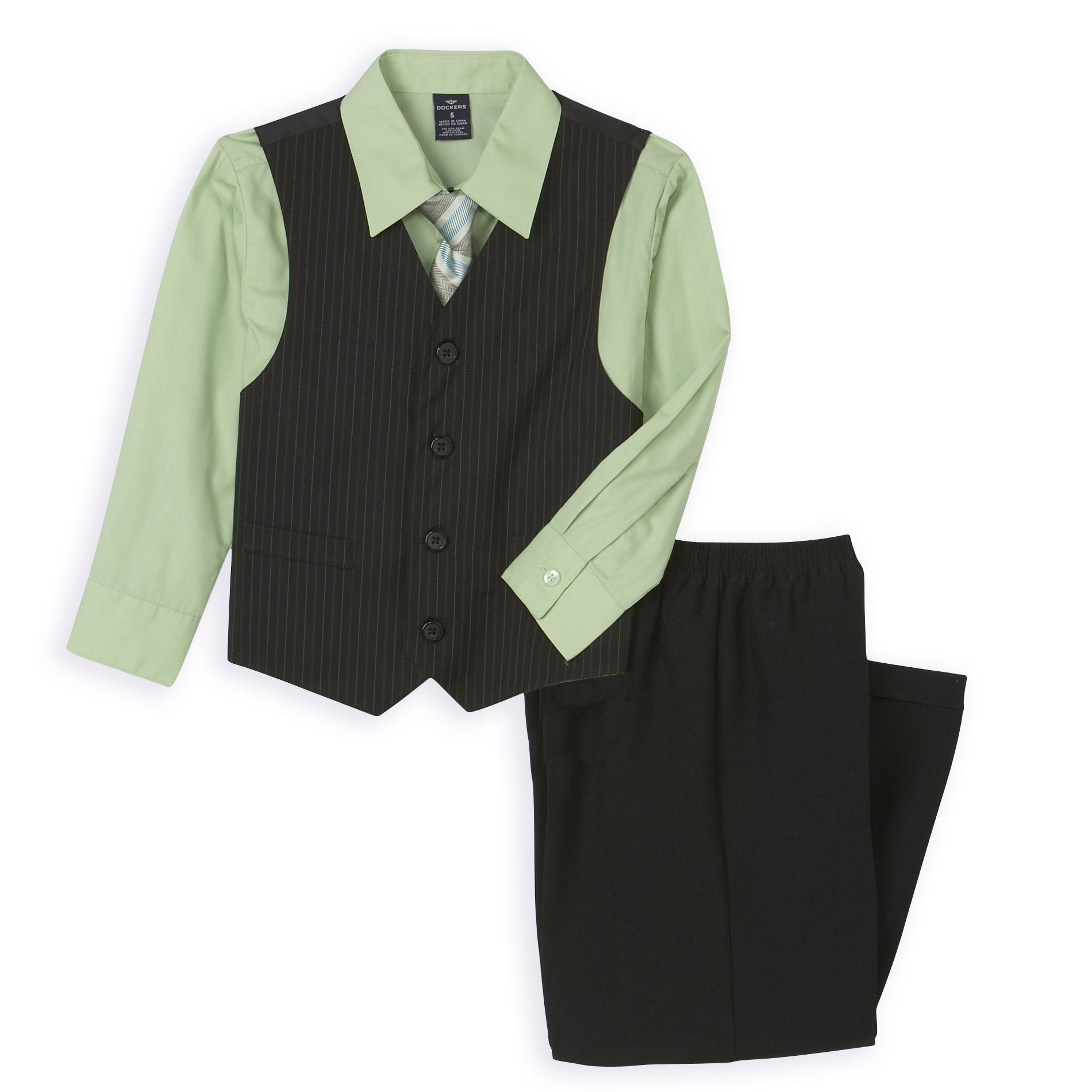 Dockers Boy&#39;s 4-7 Pinstripe Vest & Pants Set