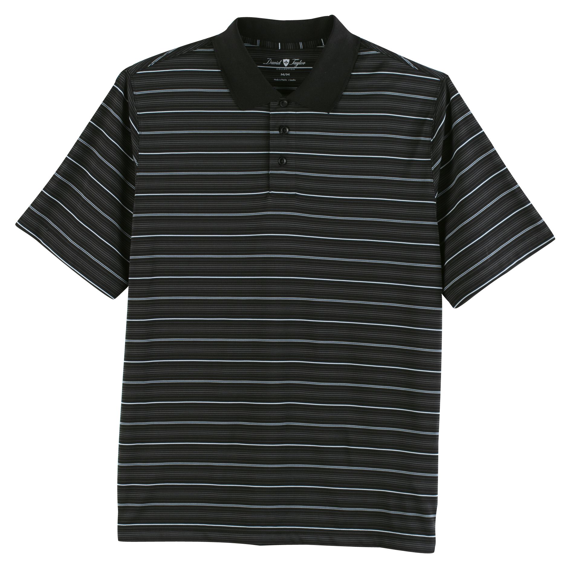 Men&#39;s  Big & Tall Short Sleeve Stripe Design Golf Polo
