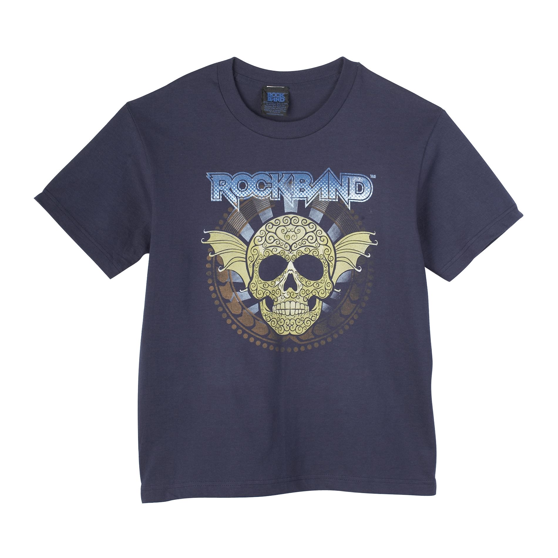 Rock Band Boy's Skull Short Sleeve Graphic Tee