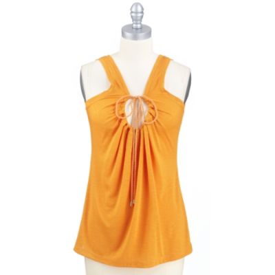 Attention Women&#39;s Rope Tie Sleeveless Top