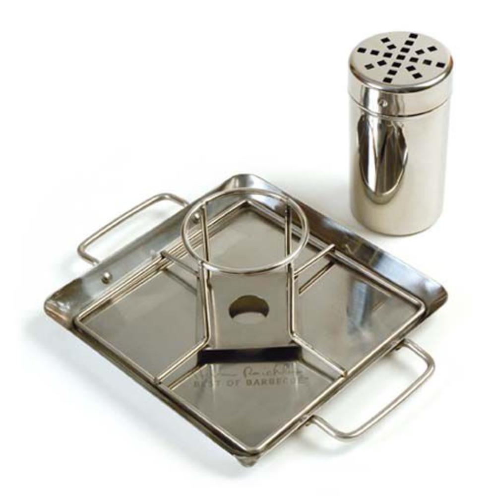 Steven Raichlen Stainless Beer Can Chicken Roaster with Drip Pan