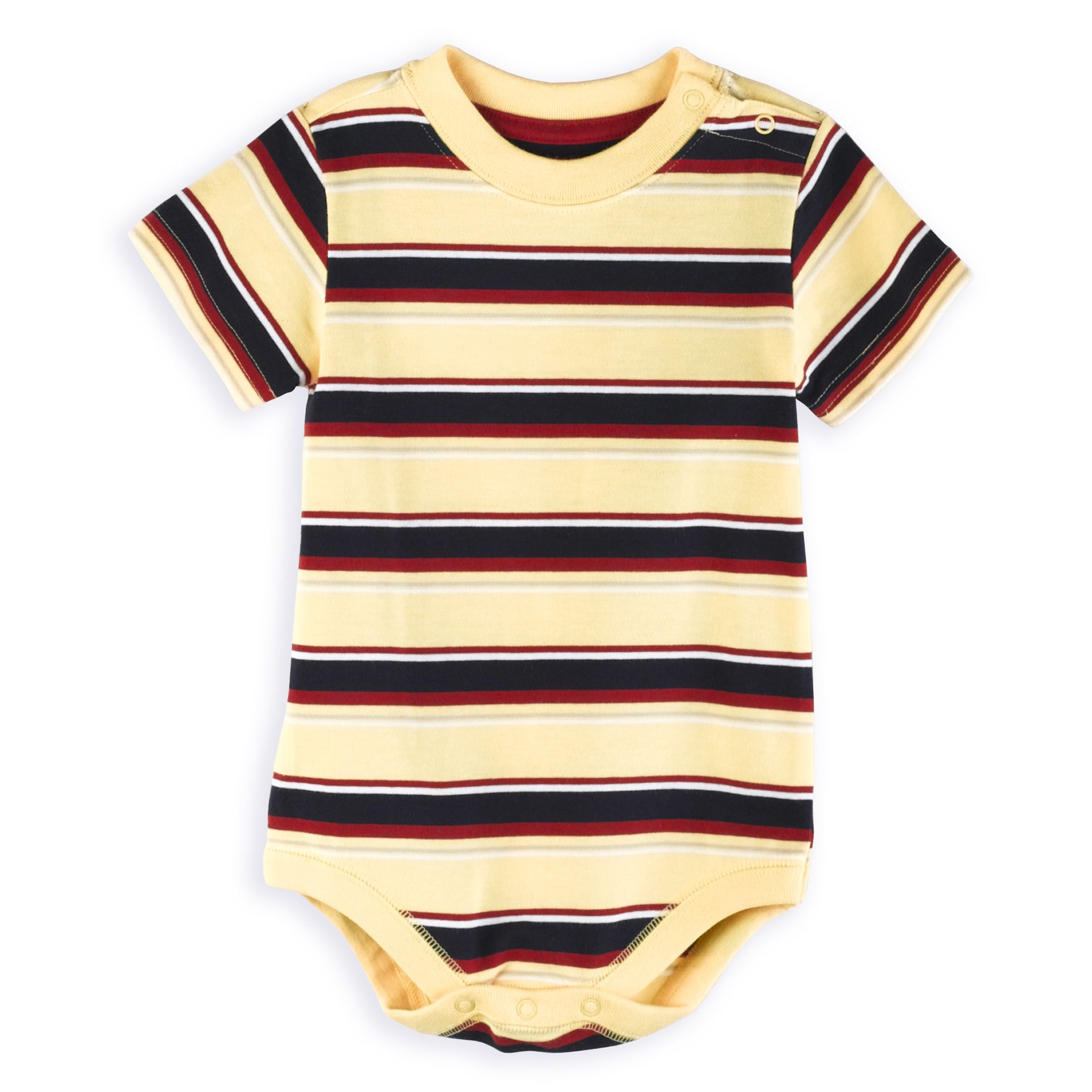 Toughskins Infant Boy&#39;s Short Sleeve Striped Crew Bodysuit