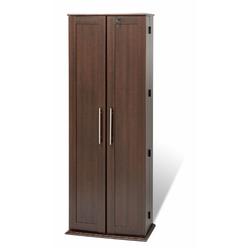 Prepac Grande Locking Media Storage Cabinet with Shaker Doors, Espresso