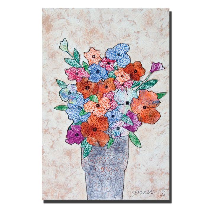 Trademark Global Garner Lewis 'Flowers in Bloom' 16" x 24" Canvas Art