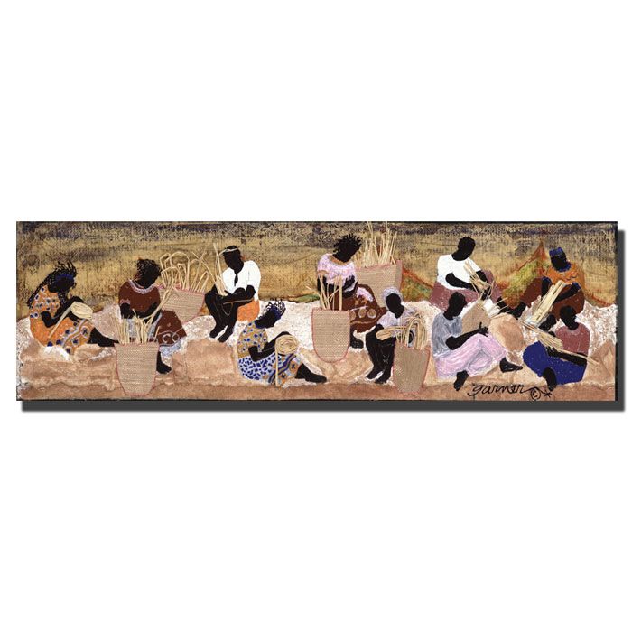 Trademark Global Garner Lewis 'Basket Weavers' 14" x 47" Canvas Art