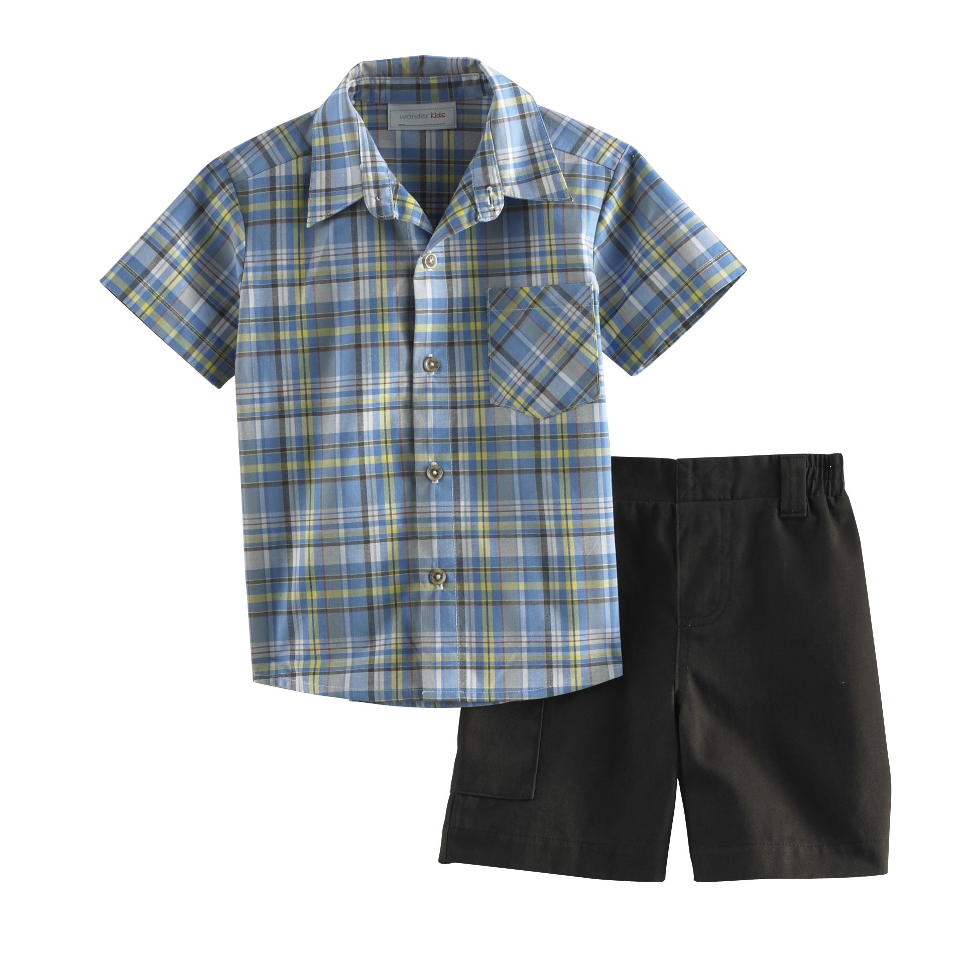 WonderKids Infant Boy&#39;s Polo Shirt and Navy Short Set