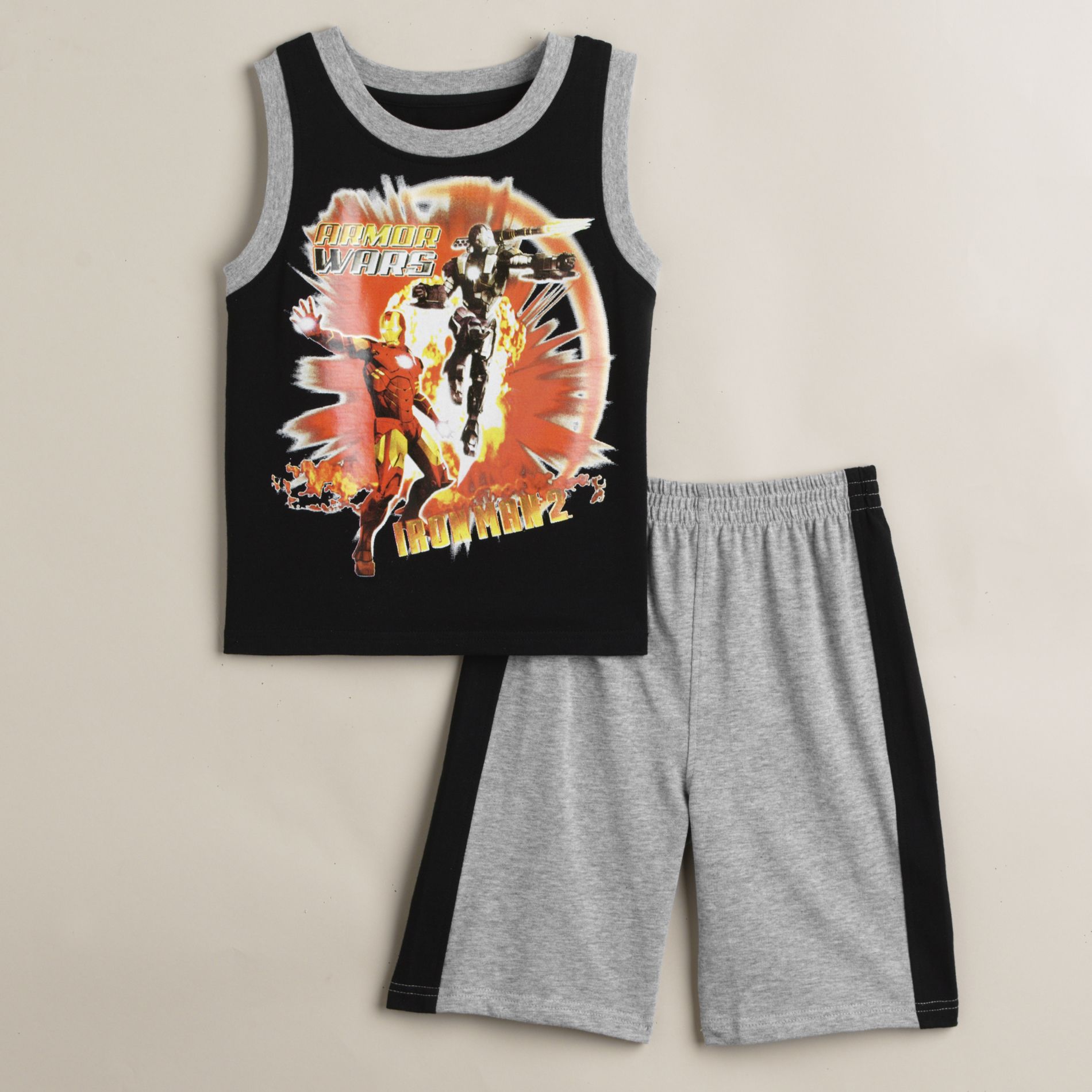 Disney Boy's 2-Piece Armor Wars Muscle Tee and Shorts